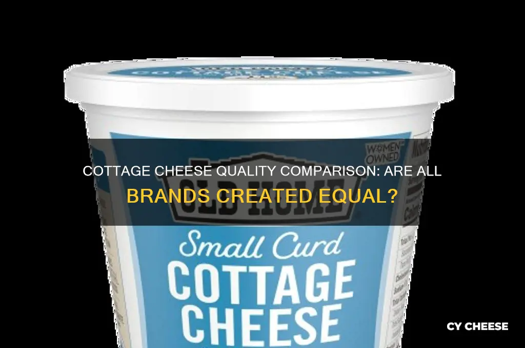 are all brands of cottage cheese the same quality