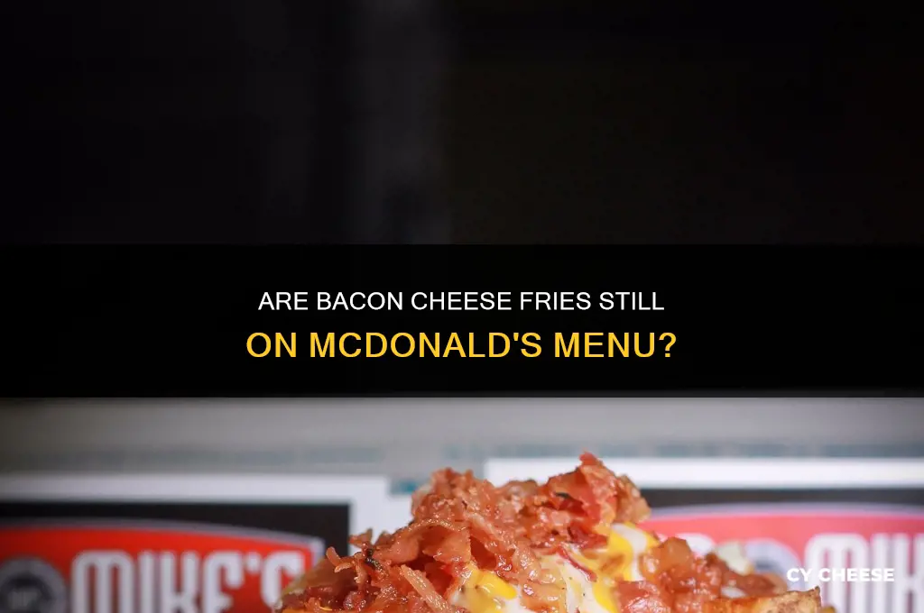 are bacon cheese fries still at mcdonald