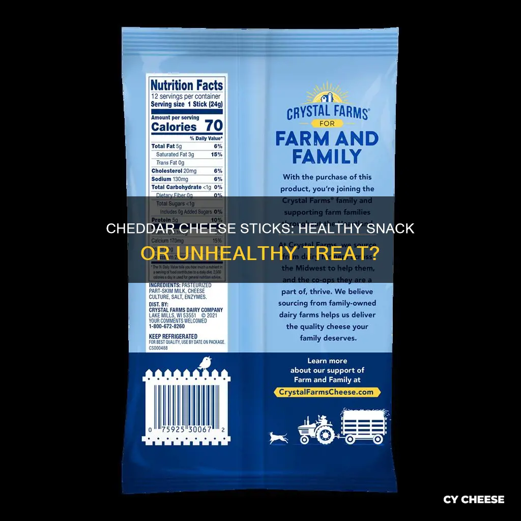 are cheddar cheese sticks healthy