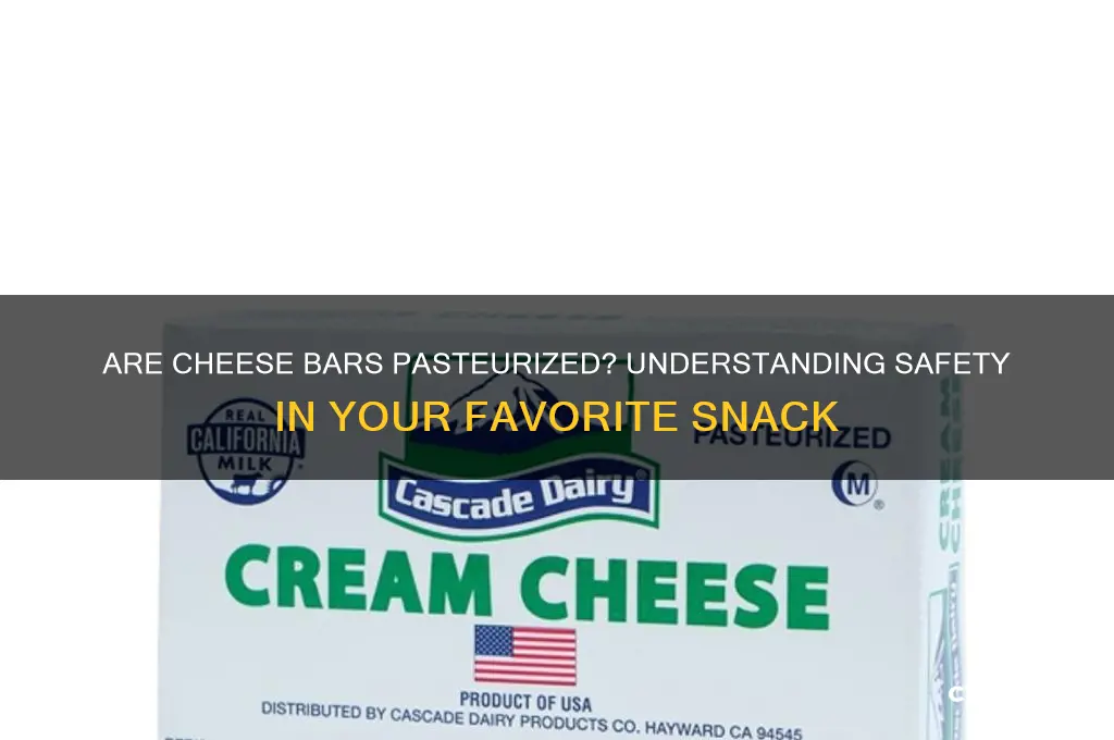 are cheese bars pasteurised