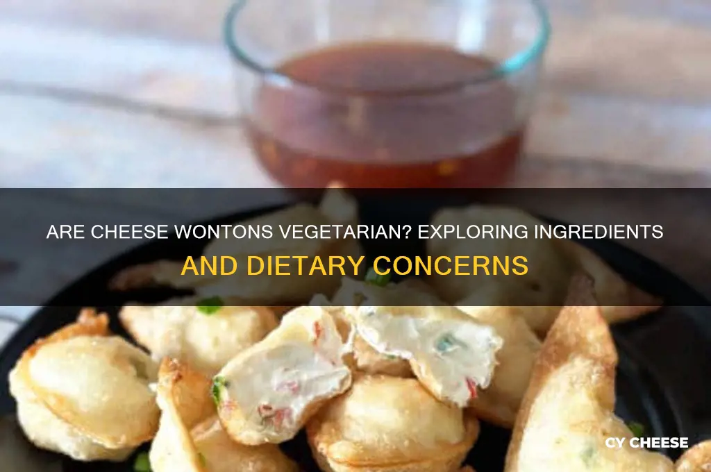 are cheese wontons vegetarian