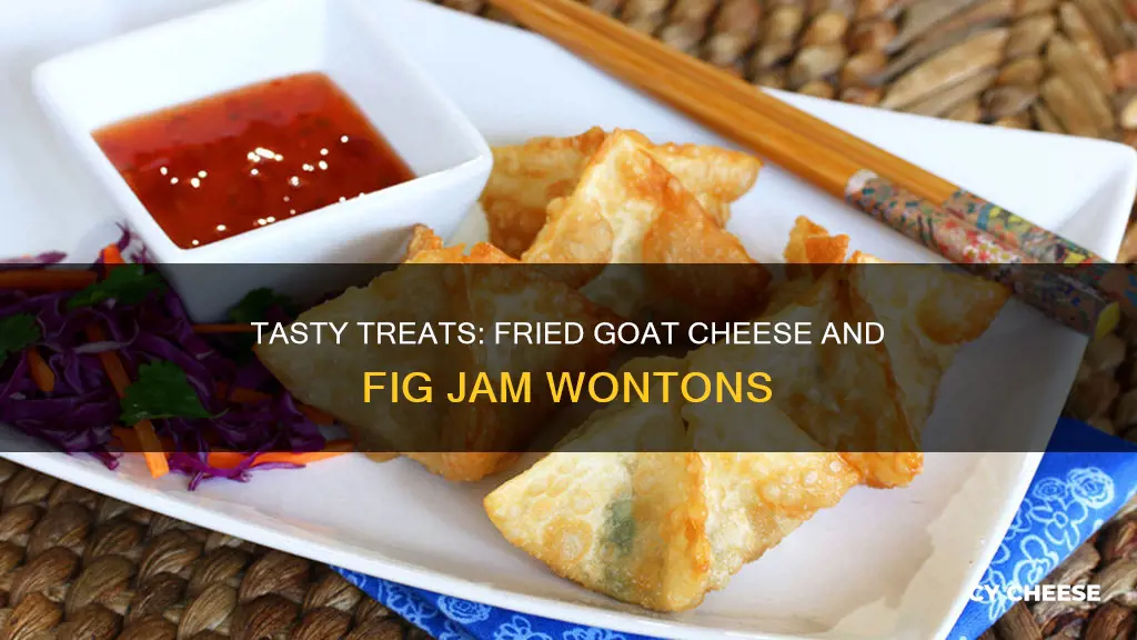 are fried goat cheese and fig jam wontons