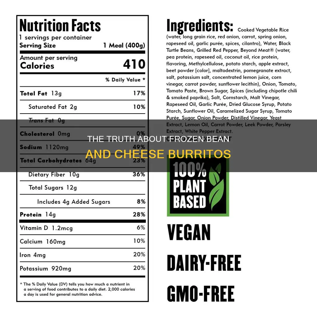 are frozen bean and cheese burritos bad for you