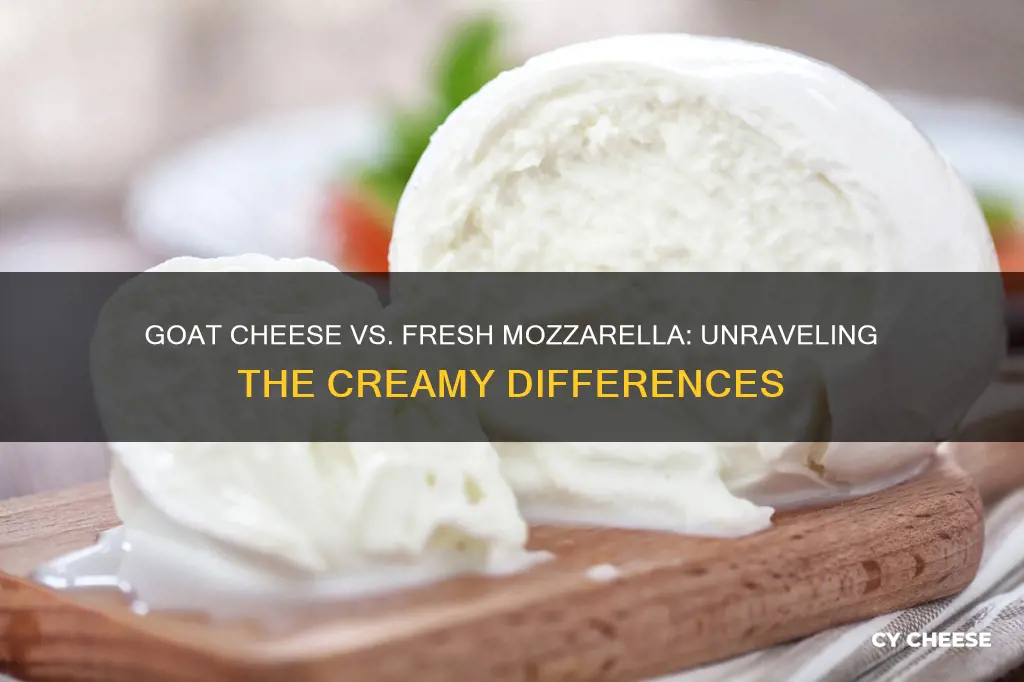 are goat cheese and fresh mozzarella