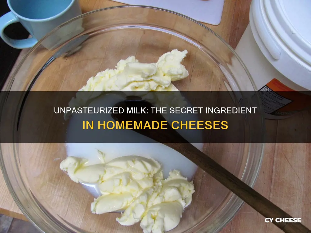 are homemade cheeses made with unpas