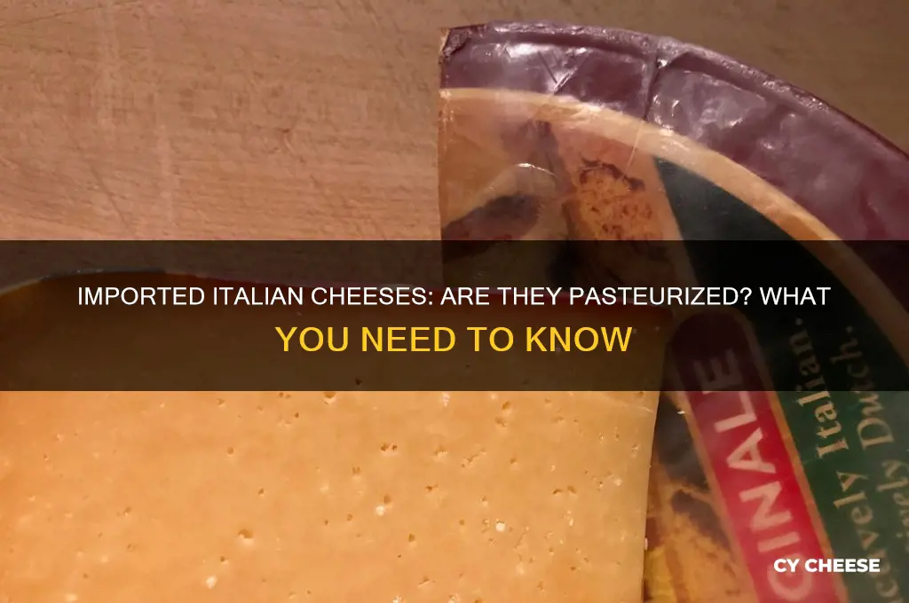 are imported italian cheeses pasturised