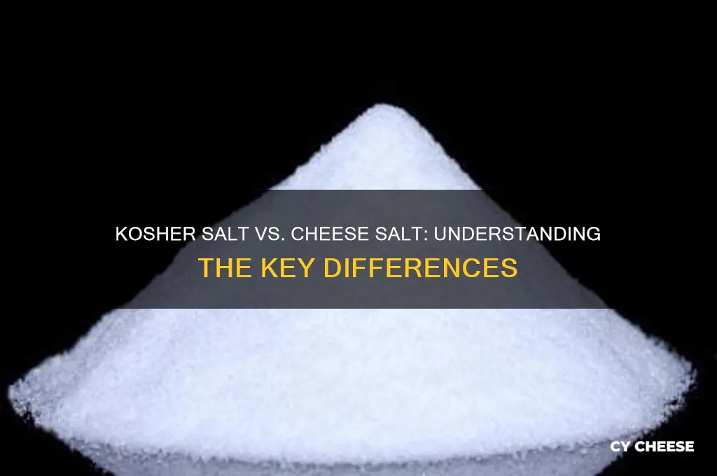 are kosher salt and cheese salt the same