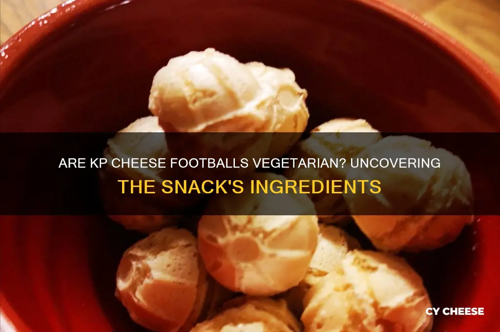 are kp cheese footballs vegetarian
