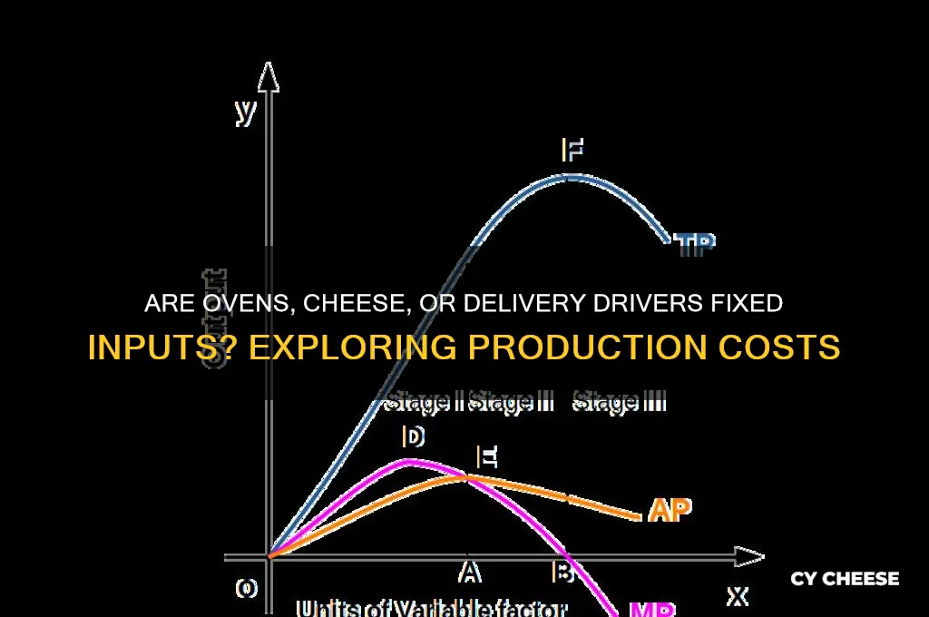 are ovens cheese or delivery drivers fixed inpputs