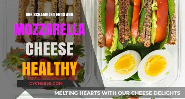 Healthy Breakfast: Scrambled Eggs and Mozzarella Cheese