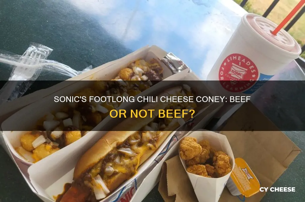 are the footlong chili cheese coney at sonic beef