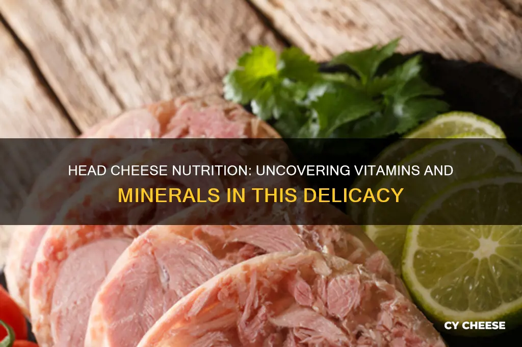 are there vitamins or minerals in head cheese