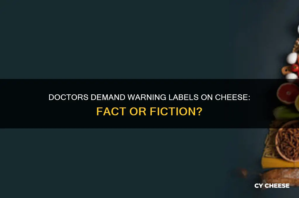 did 12000 doctors ask for warning lables on cheese