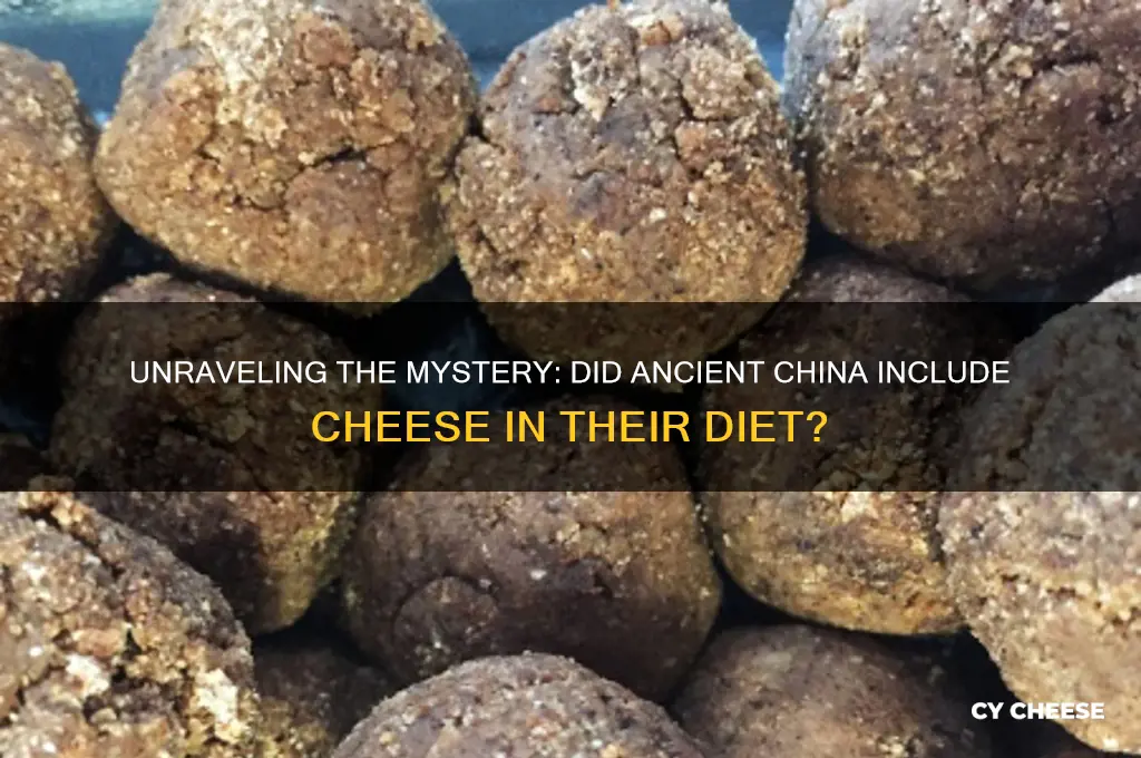 did ancient china have cheese