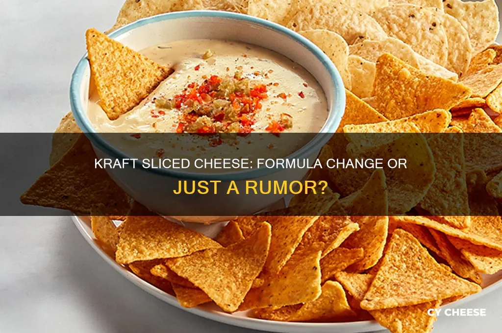 did kraft change its formula on sliced cheese