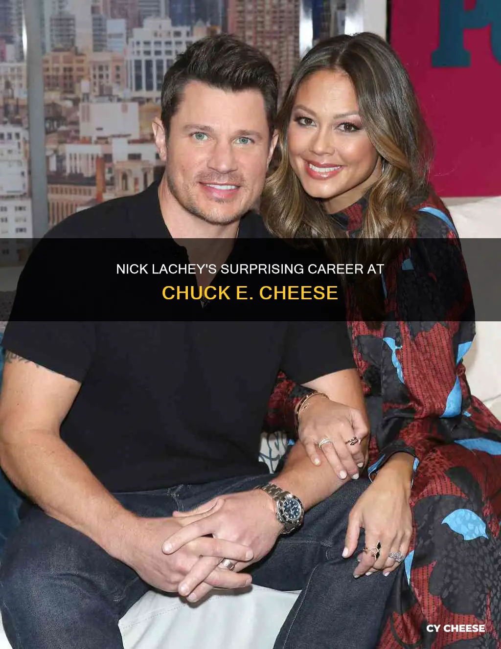 did nick lachey work at chuck e cheese