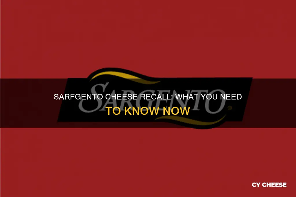 did sarfgento recall cheeses