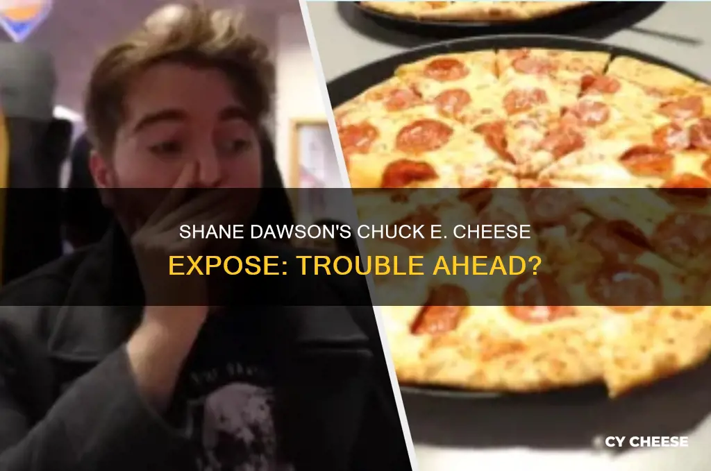 did shane dawson get in trouble for exposing chuck-e-cheese