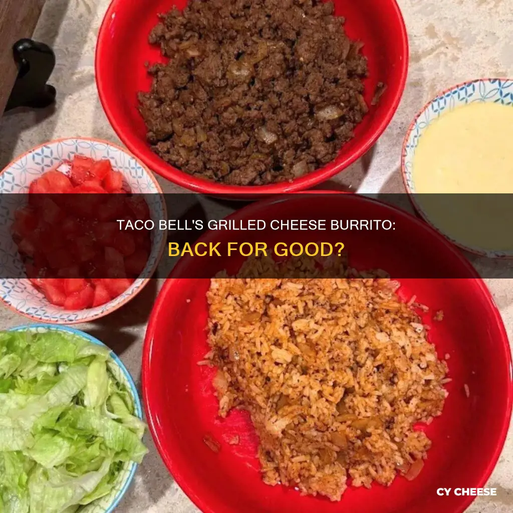 did taco bell bring back the grilled cheese burrito