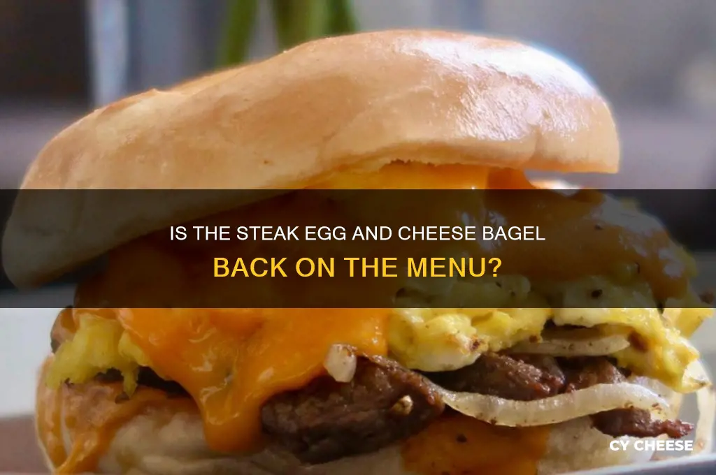 did they bring back the steak egg and cheese bagel