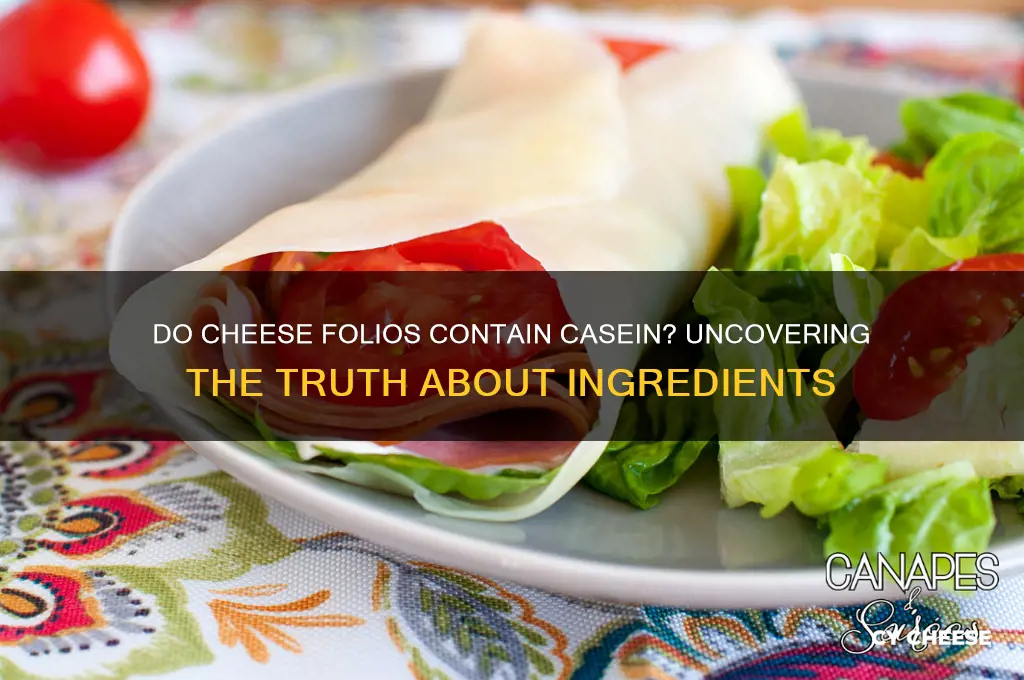 do cheese folios contain casein