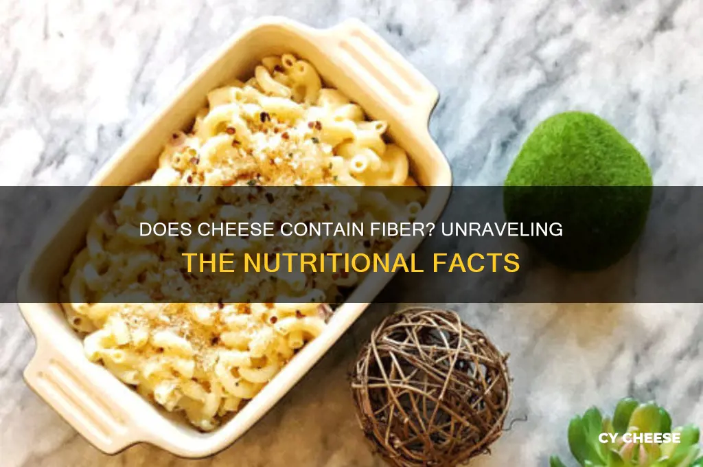 do cheese have fiber