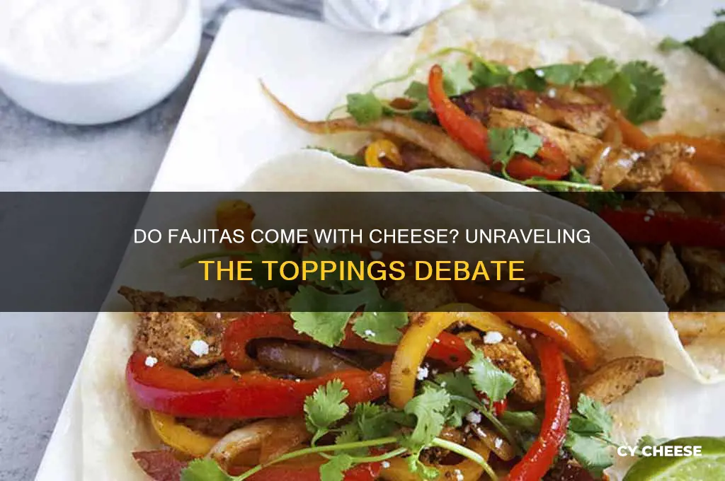 do fajitas come with cheese