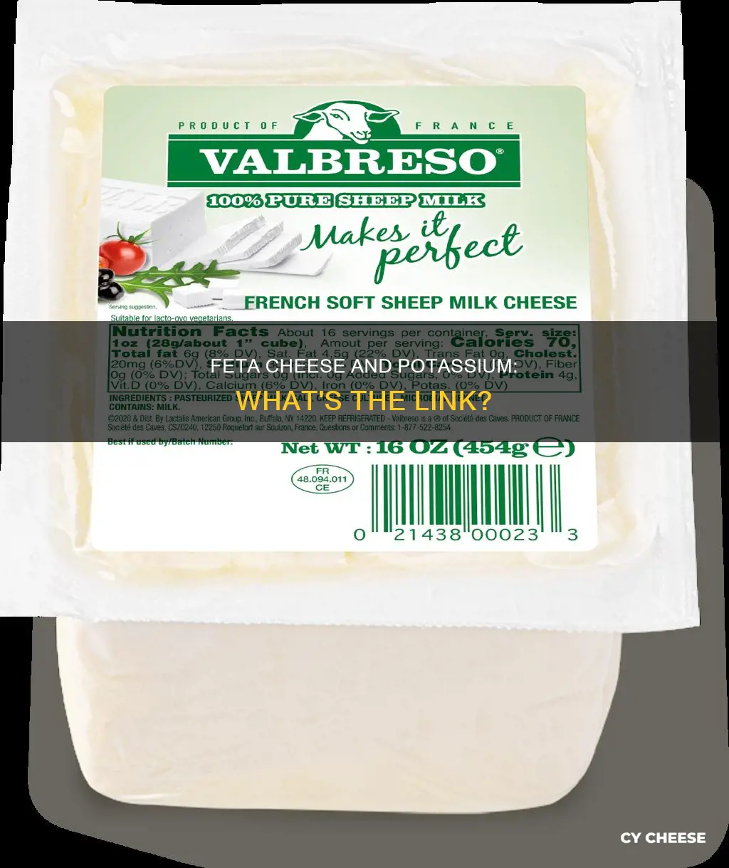 do feta cheese contain potassium