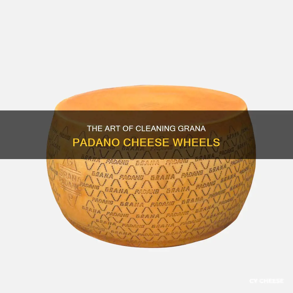do grana padana cheese wheels get cleaned