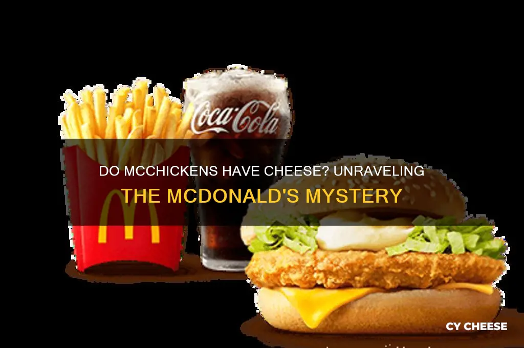 do mcchickens have cheese