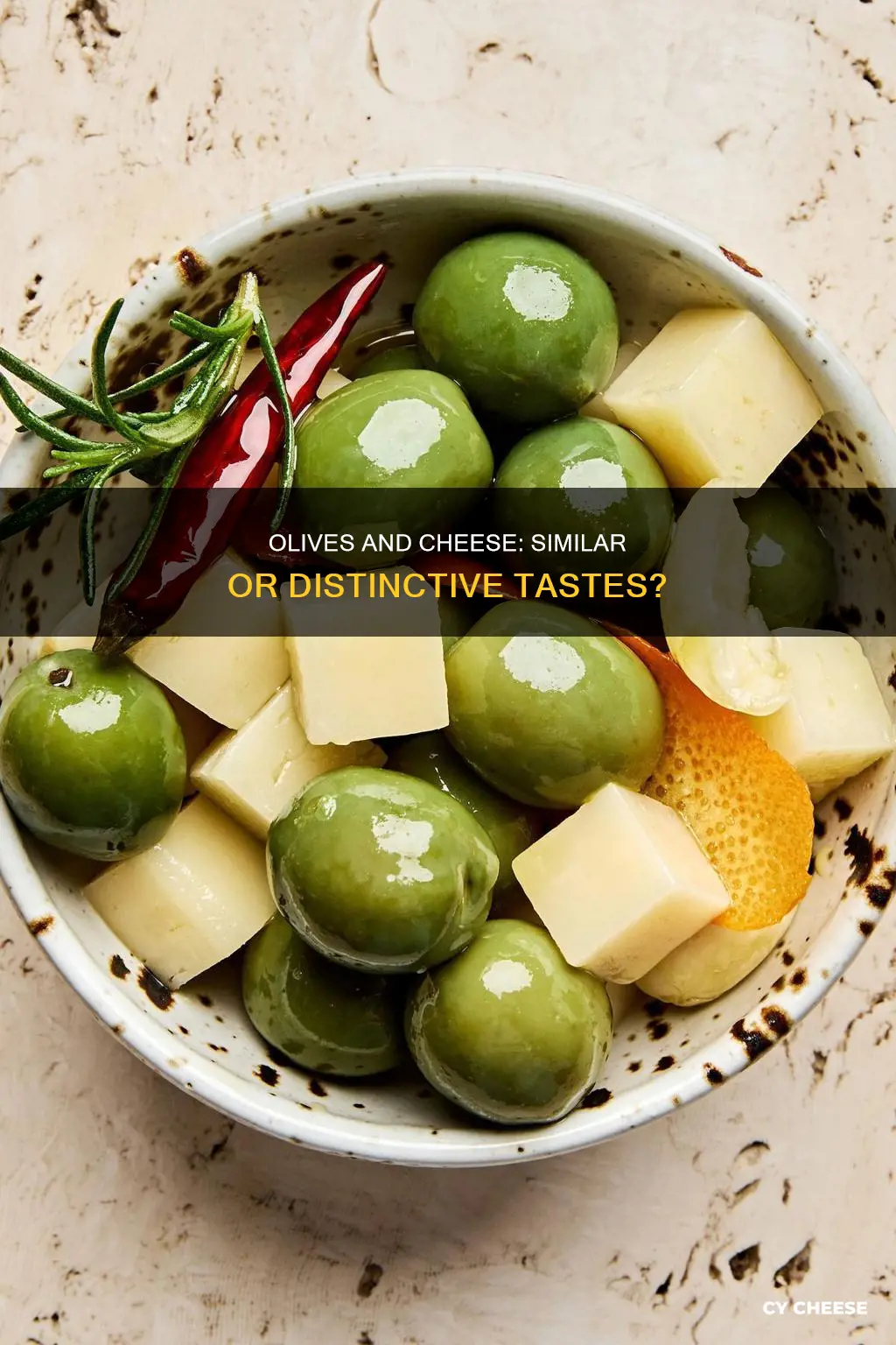 do olives 5aste like cheese