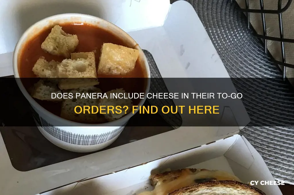 do panera to-go orders come with cheese