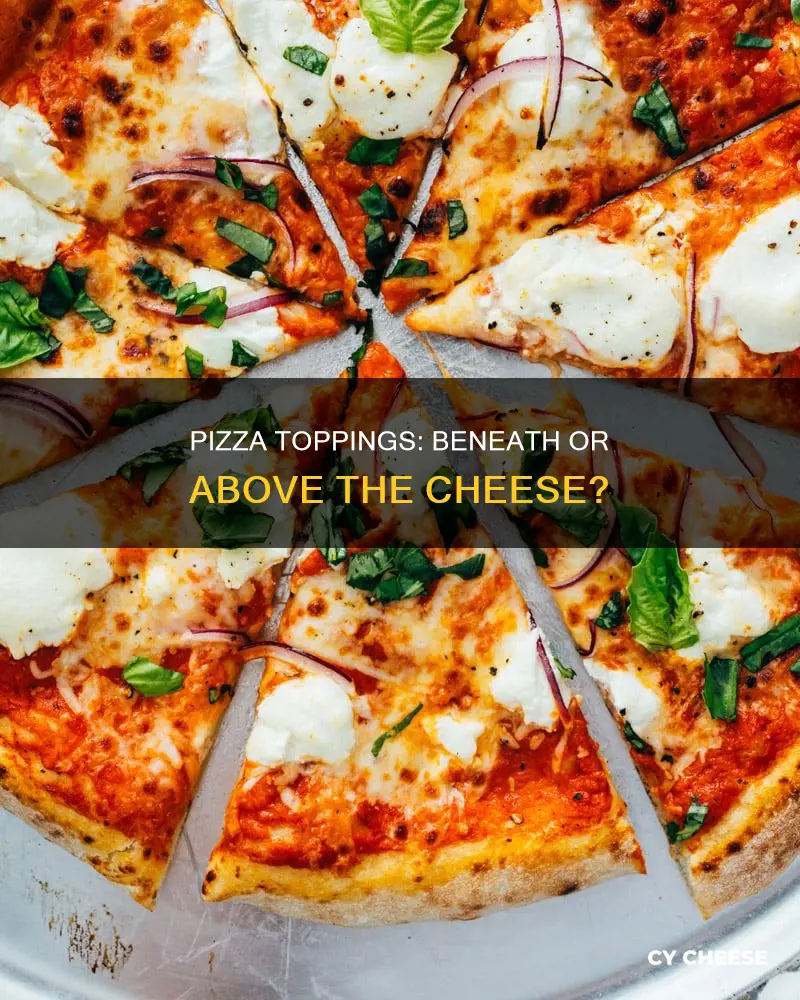 do pizza toppings go on top of cheese