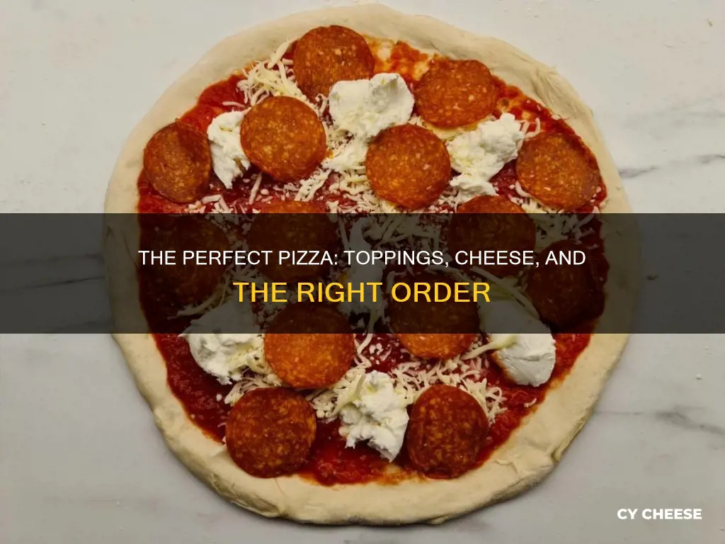 do pizza toppings go on top of cheese