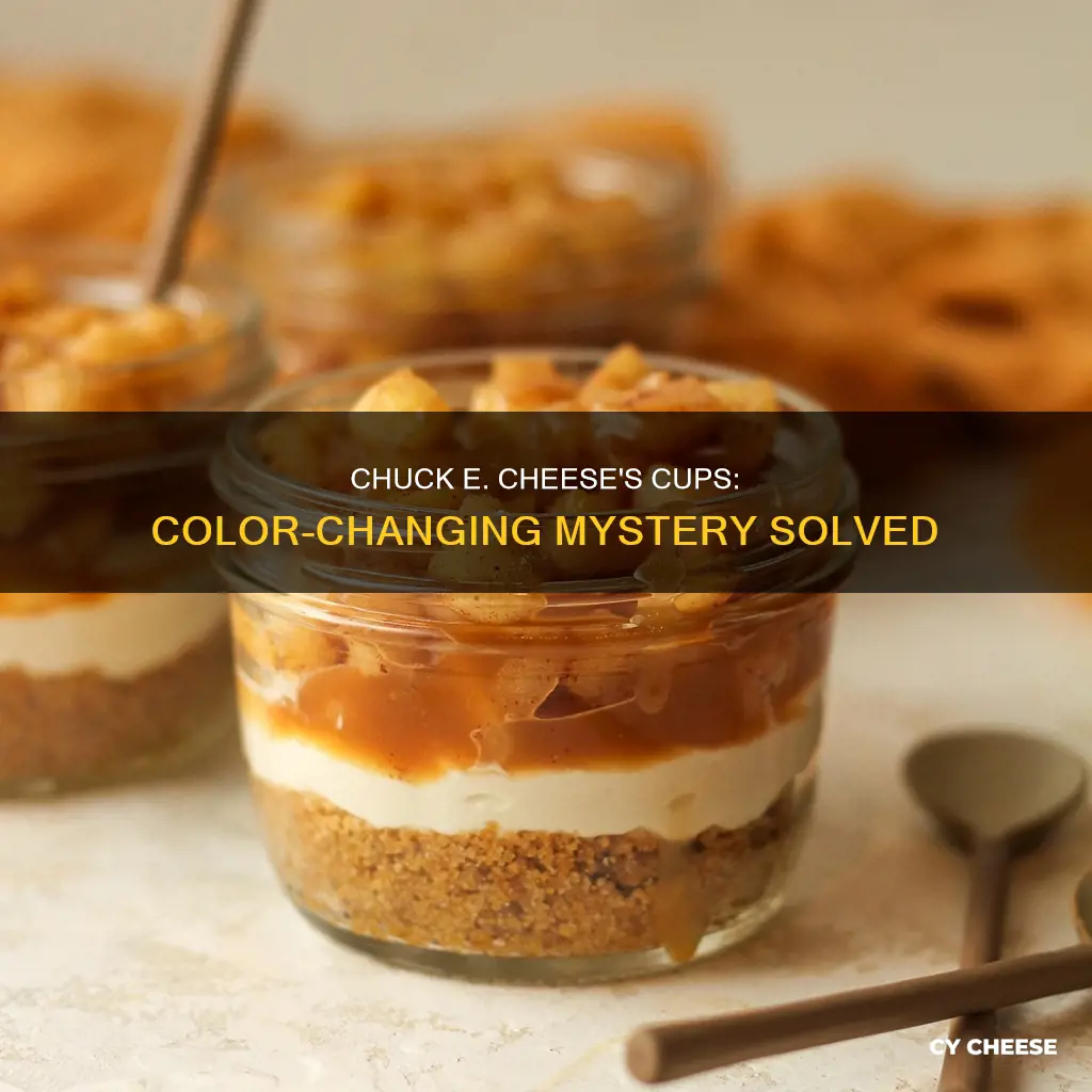 do the chuckie cheese cups change colors