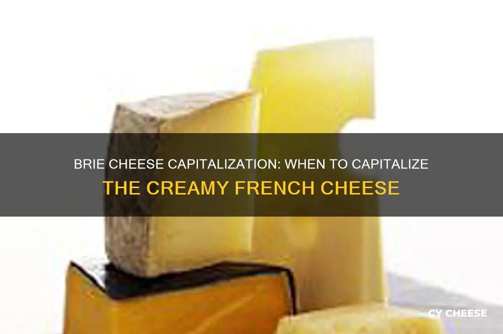 do you capitalize brie cheese