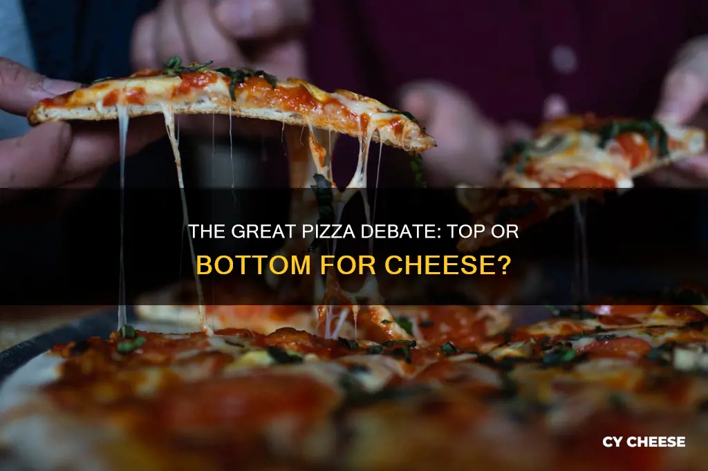 do you put cheese on bottom or top of pizza