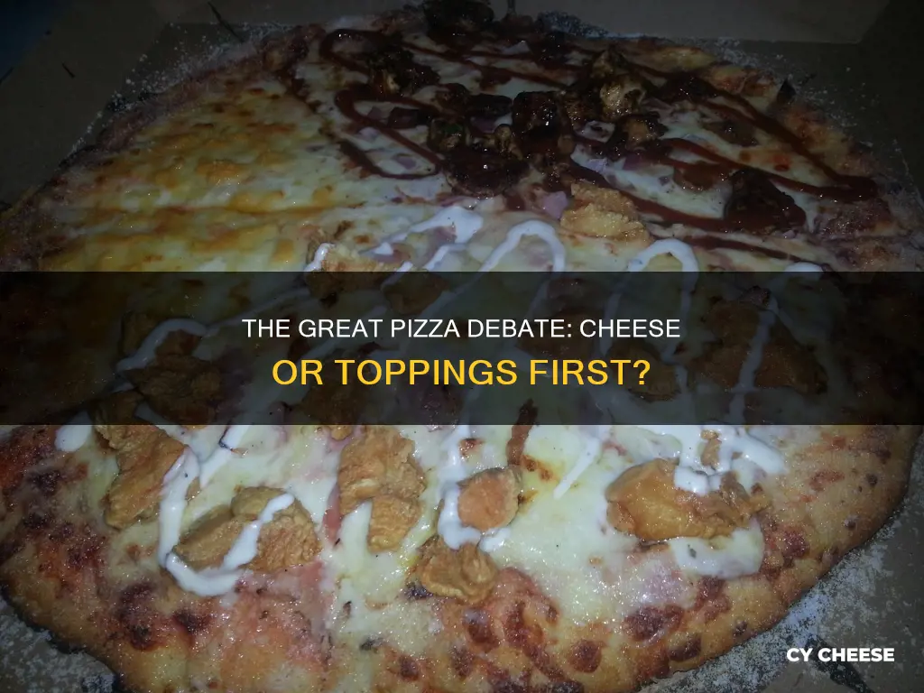 do you put cheese on first or toppings
