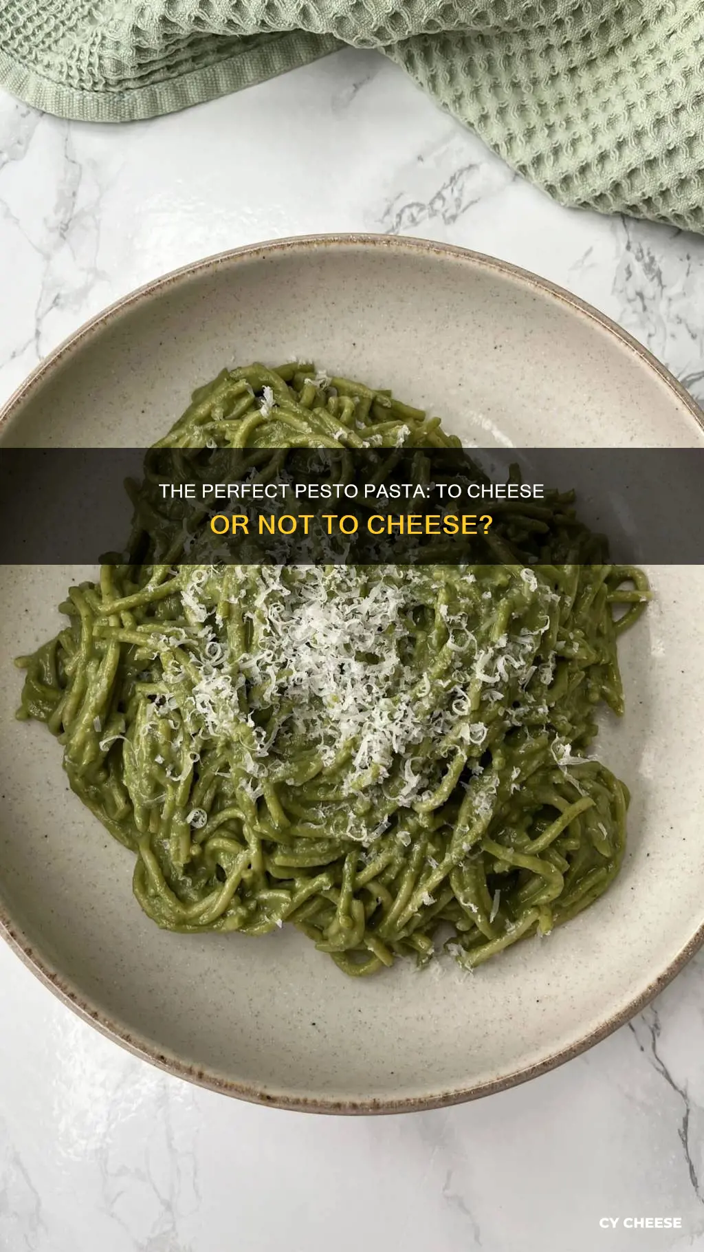do you put cheese on pesto pasta