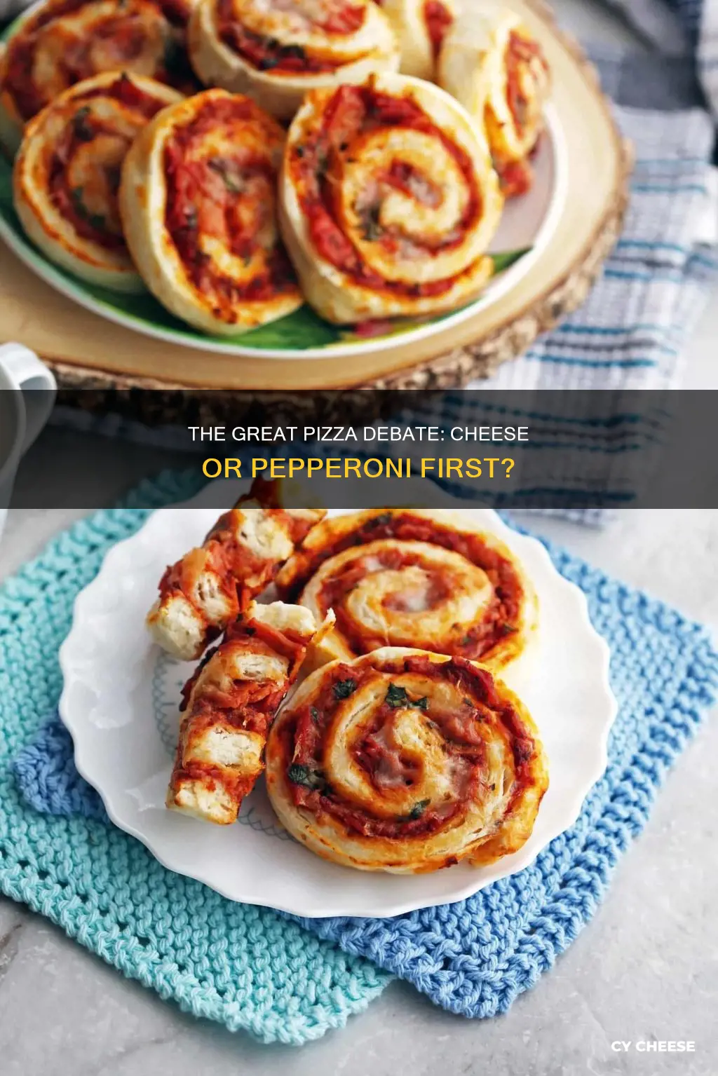 do you put cheese or pepperoni on pizza first