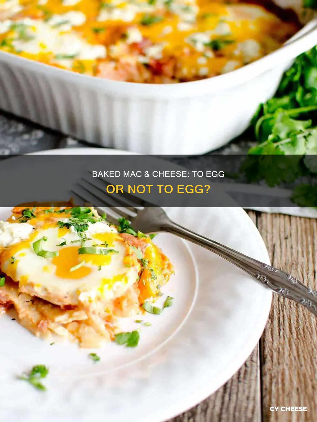 do you put eggs in backed & cheese