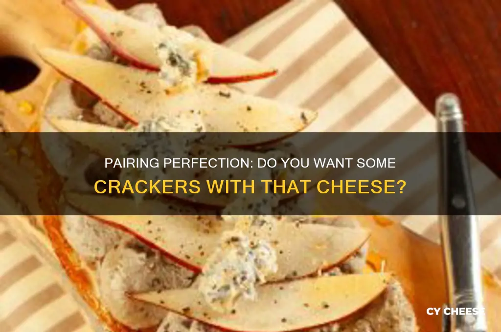 do you want some crackers with that cheese