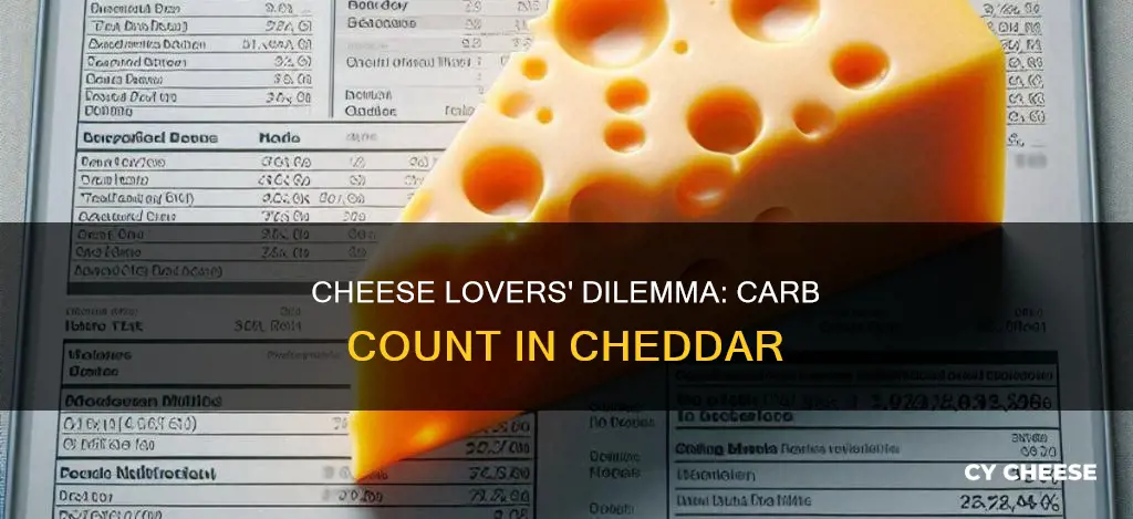 does 1oz of chedder cheese have carbs