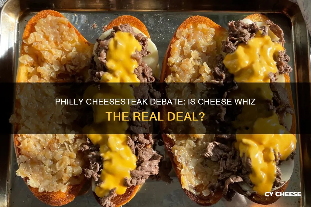 does a real philly cheesesteak have cheese whiz