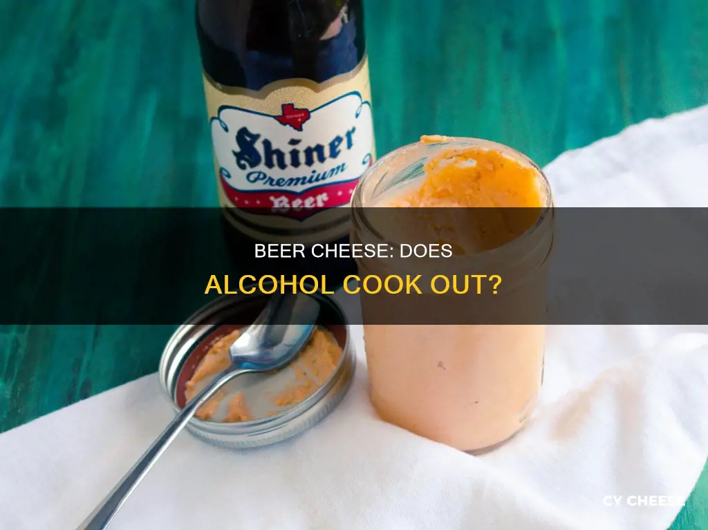 does alcohol cook out of beer cheese