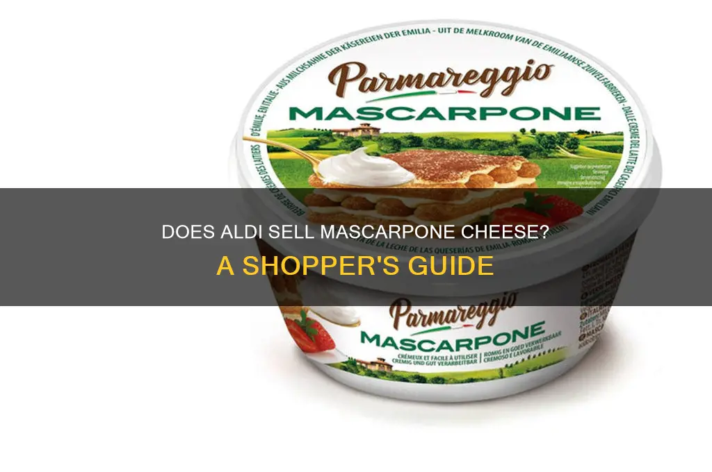 does aldi have mascarpone cheese