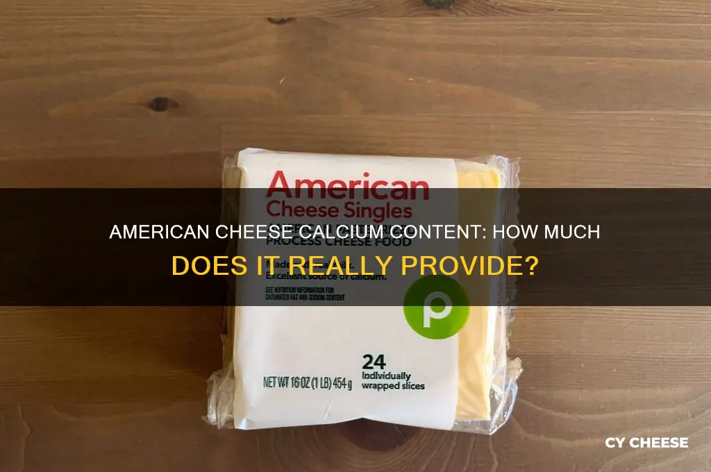 does american cheese have a lot of calcium