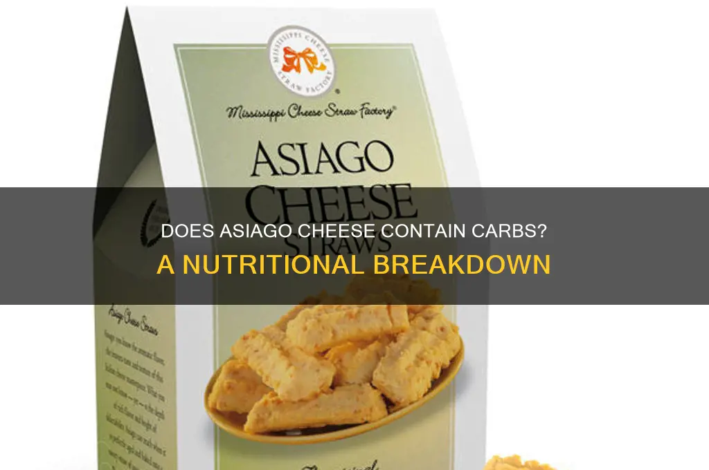 does asiago cheese have carbohydrates