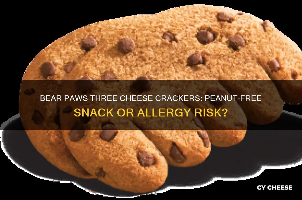 does bear paws three cheese crackers contain peanut