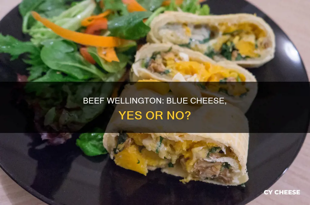 does beef wellington have blue cheese
